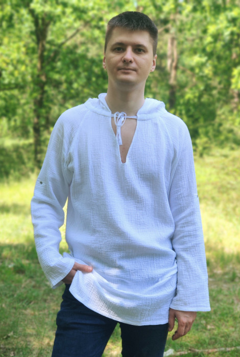 Муслінова туніка для дорослих, Біла Муслінова туніка для дорослих, Біла