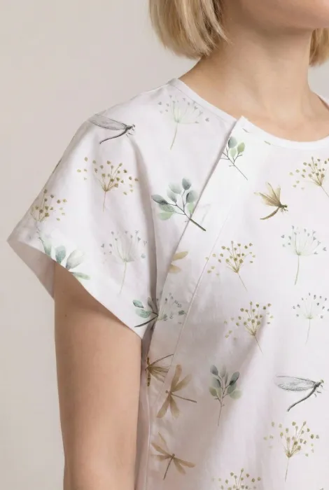 Сукня-сорочка для пологів і годування, із суцвіттями і бабками