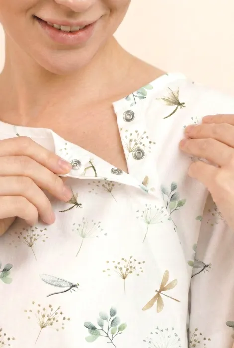 Сукня-сорочка для пологів і годування, із суцвіттями і бабками