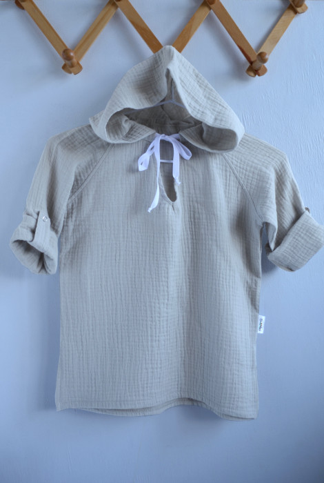 Дитяча муслінова туніка, Сіро-оливкова