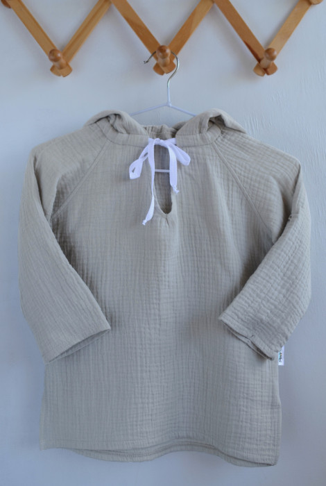 Дитяча муслінова туніка, Сіро-оливкова