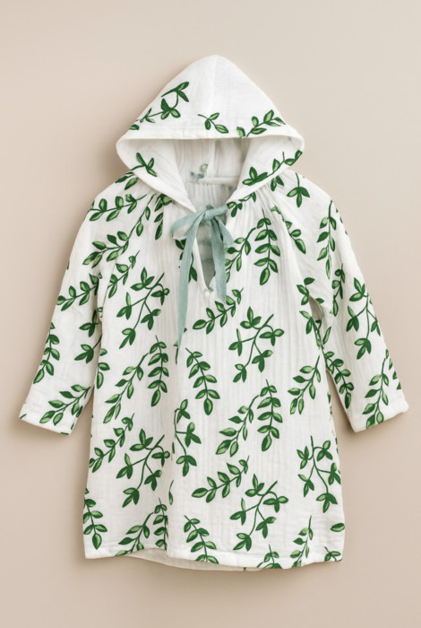 Муслінова туніка, Листочки евкаліпту на білому Муслінова туніка, Листочки евкаліпту на білому