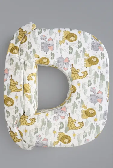 Сменный чехол для подушки Feeding pillow TWIN, Сафари на белом