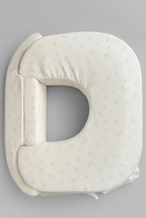 Сменный чехол на ортопедическую подушку для кормления двойни, Веточки на молочном фоне Сменный чехол на ортопедическую подушку для кормления двойни, Веточки на молочном фоне