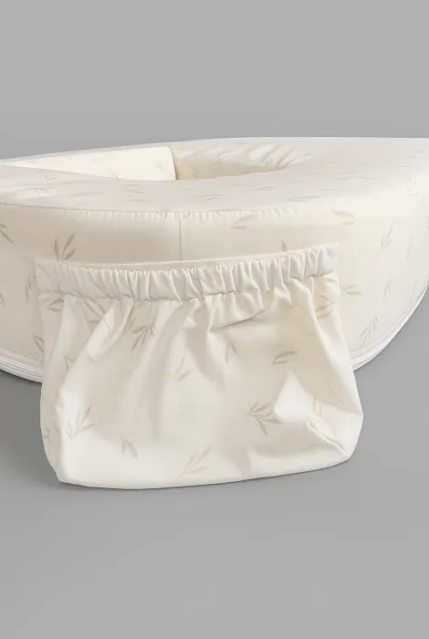 Сменный чехол на ортопедическую подушку для кормления двойни, Веточки на молочном фоне Сменный чехол на ортопедическую подушку для кормления двойни, Веточки на молочном фоне