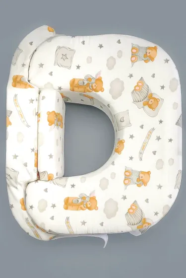 Сменный чехол для подушки Feeding pillow TWIN, Мишки на белом