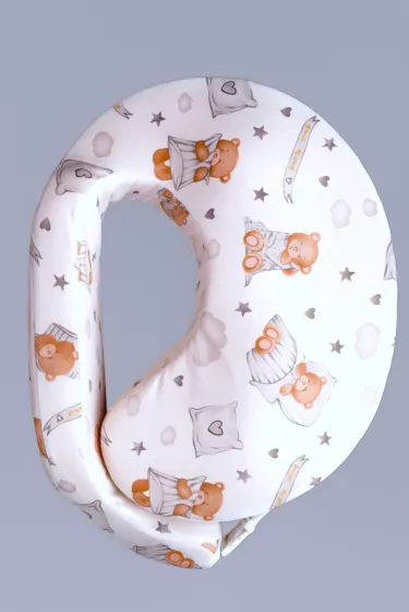 Сменный чехол для подушки Feeding pillow, мишки на белом