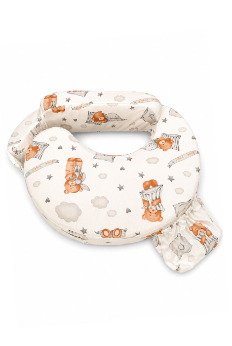 Змінний чохол для подушки Feeding pillow, ведмедики на білому
