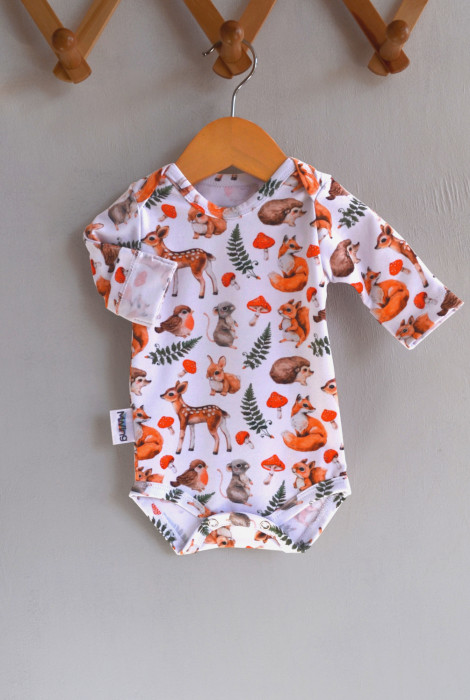 Боди с длинным рукавом Amazoniya, Лесные зверята