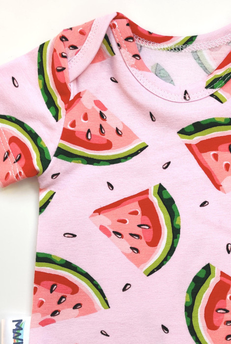 Боди с коротким рукавом Арбузики, розовый