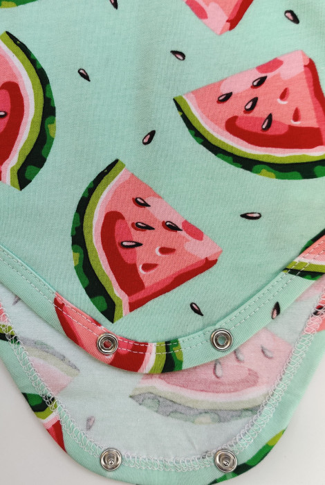 Боди с коротким рукавом Арбузики, мятный Боди с коротким рукавом Арбузики, мятный