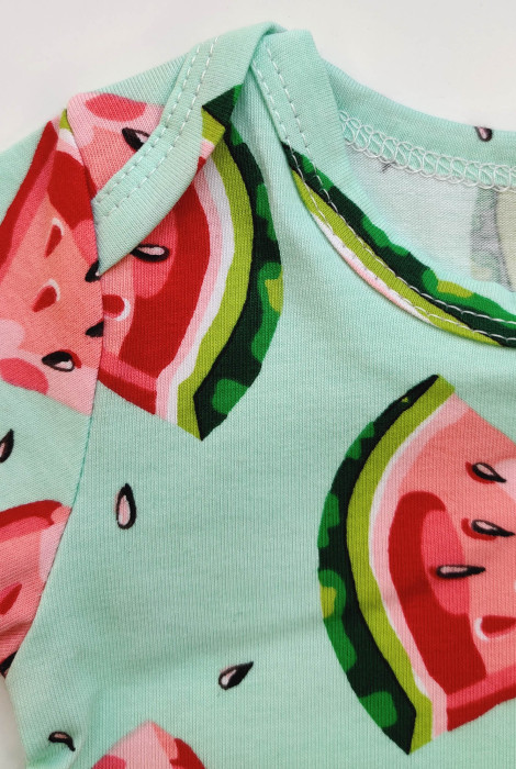 Боди с коротким рукавом Арбузики, мятный Боди с коротким рукавом Арбузики, мятный